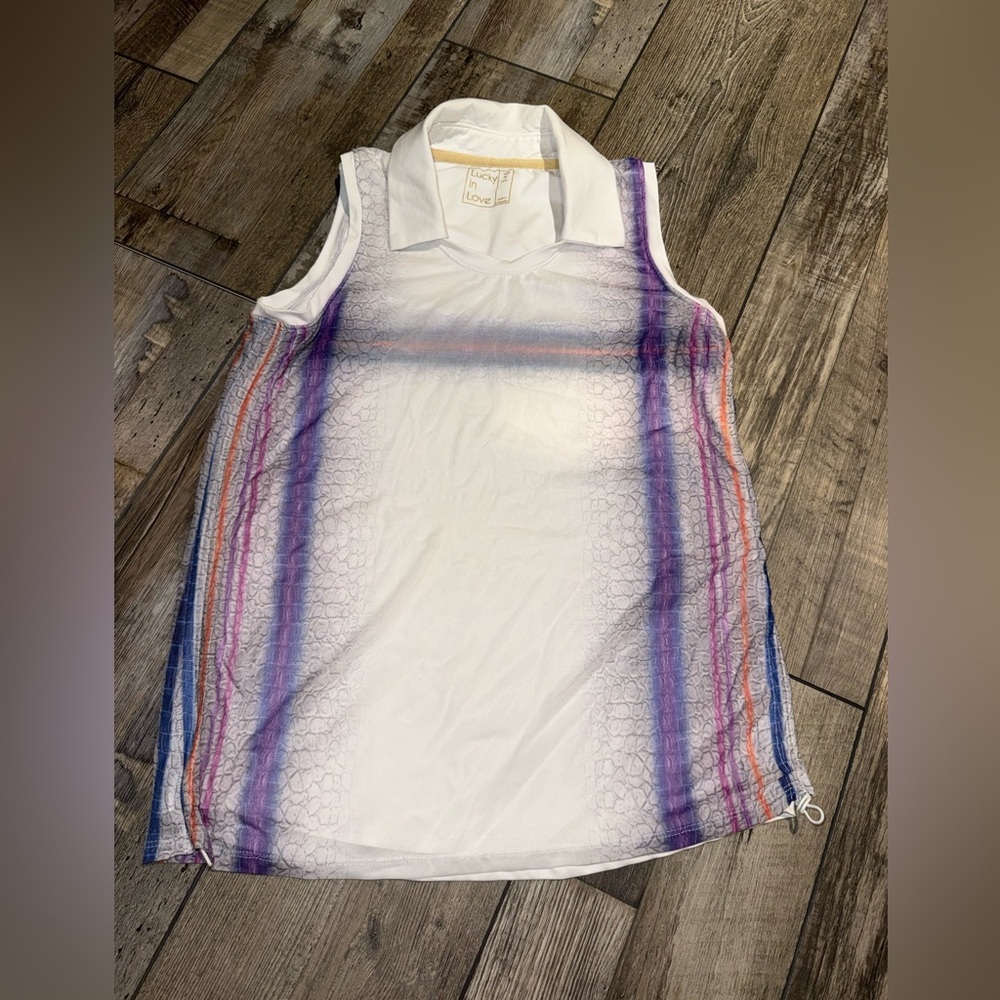 Lucky In Love Tennis top Small EUC